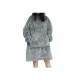Толстовка плед з капюшоном та рукавами Huggle Hoodie оверсайз Сірий