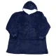 Толстовка плед з капюшоном та рукавами Huggle Hoodie оверсайз Синій