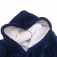 Толстовка плед з капюшоном та рукавами Huggle Hoodie оверсайз Синій