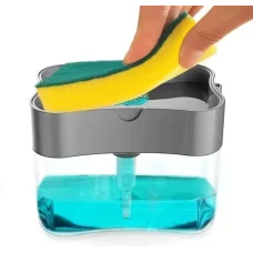 Кухонний диспенсер для губки Soap Pump Caddy з дозатором для мийного засобу, 380 мл