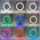 Кільцева LED лампа RGB MJ26 з USB-живленням та регулюванням яскравості 26 см