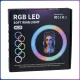 Кільцева LED лампа RGB MJ26 з USB-живленням та регулюванням яскравості 26 см