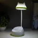 Настільна LED лампа з вушками котика на 2 режими 2Вт USB та органайзером для дрібниць 8,5х12х34 см Біло-зелений