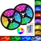 Світлодіодна стрічка для декору LED Mood Lights RGB стрічка 5 метрів з пультом та адаптером LED