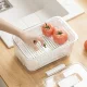 Пластиковий контейнер для зберігання продуктів 30*15*20 см зі знімним кошиком 630-8761 Білий