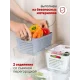 Пластиковий контейнер для зберігання продуктів зі знімним кошиком 630-8762 Сірий