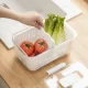 Пластиковий контейнер для зберігання продуктів зі знімним кошиком 630-8762 Сірий