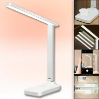 Акумуляторна настільна LED-лампа з тримачем для телефону Bailong BL-201 10W