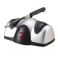 Подвійна електрична точила для ножів та ножиць від мережі Knife Shaper Срібляста