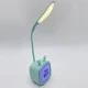 Настільна лампа на акумуляторі горить до 7 годин з RGB підсвічуванням Hello Блакитний