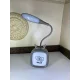 Настільна лампа на акумуляторі горить до 7 годин з RGB підсвічуванням Hello Сірий