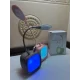 Настільна лампа на акумуляторі горить до 7 годин з RGB підсвічуванням Hello Сірий