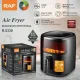 Безмасляна фритюрниця аерогриль на 6 л RAF R.5330 1500 Вт Фритюрниця на 5 програм