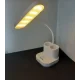 Акумуляторна настільна лампа з USB на 40 LED Digad 1958 Біла Гнучка світлодіодна лампа на акумуляторі