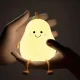 Дитячий силіконовий нічник у формі Груші LK202309-28 Бездротовий LED світильник-нічник