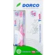 Пластикові зубні щітки з гнучкою головкою на блістері 18,5 см Dorco D-020 в упаковці 12 шт