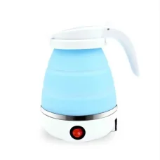 Силіконовий Електрочайник Eltctric Kettle 600 мл Дорожній Електричний Чайник Блакитний