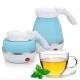 Силіконовий Електрочайник Eltctric Kettle 600 мл Дорожній Електричний Чайник Блакитний