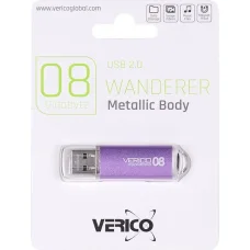 Флешка для зберігання інформації Verico USB 8Gb Wanderer Purple 1UDOV-M4PE83-NN 600586/018039 в упаковці 1 шт