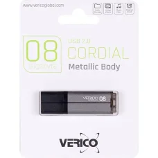 Флешка для зберігання інформації Verico USB 8Gb Cordial Gray 1UDOV-MFGY83-NN 601224/018062 в упаковці 1 шт