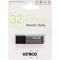 Флешка для зберігання інформації Verico USB 32Gb Cordial Gray 601347 Сірий в упаковці 1 шт