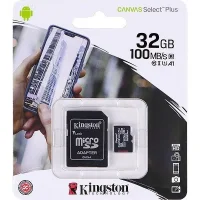 Карта пам'яті Kingston MicroSDHC 32GB UHS-I A1 (Cl10) та SDadapter SDCS2/32GB 298680/060012 в упаковці 1 шт
