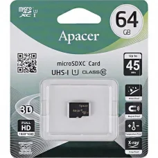 Карта пам'яті Apacer MicroSDXC 64GB UHS-1 (Cl10) AP64GMCSX10U1-RA 39409/912626 в упаковці 1 шт