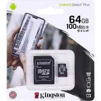 Карта пам'яті Kingston MicroSDXC 64GB UHS-I A1 (Cl10) та SD adapter SDCS2/64GB 298697/060014