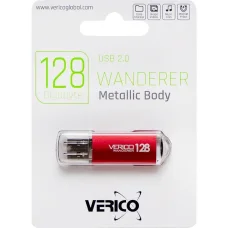 Флешка для зберігання інформації Verico USB 128Gb Wanderer Red 600838 Червоний в упаковці 1 шт