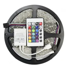 Світлодіодна стрічка 5050 LED RGB на 5 м з пультом та блоком живлення SF-16 Гнучка світлодіодна стрічка