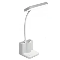 Світлодіодна настільна лампа Led table lamp qp-2209-B з USB Біла Гнучка світлодіодна лампа на акумуляторі