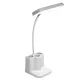Світлодіодна настільна лампа Led table lamp qp-2209-B з USB Біла Гнучка світлодіодна лампа на акумуляторі