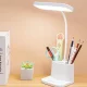 Світлодіодна настільна лампа Led table lamp qp-2209-B з USB Біла Гнучка світлодіодна лампа на акумуляторі