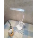 Світлодіодна настільна лампа Led table lamp qp-2209-B з USB Біла Гнучка світлодіодна лампа на акумуляторі