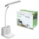 Світлодіодна настільна лампа Led table lamp qp-2209-B з USB Біла Гнучка світлодіодна лампа на акумуляторі