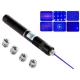 Лазерна указка з насадками Blue Laser YXB 008 Потужний лазер Синій промінь