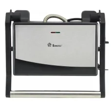 Контактний притискний гриль з антипригарним покриттям Domotec MS 7708 1000 Вт Сірий Сендвічниця