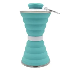 Практична складна силіконова термопляшка Folding travel water cup