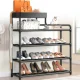 Підлогова металева полиця для взуття 5 ярусів 76х59х21 см Shoe rack BLACK