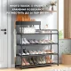 Підлогова металева полиця для взуття 5 ярусів 76х59х21 см Shoe rack BLACK