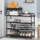 Підлогова металева полиця для взуття 5 ярусів 76х59х21 см Shoe rack BLACK