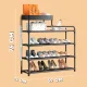 Підлогова металева полиця для взуття 5 ярусів 76х59х21 см Shoe rack BLACK