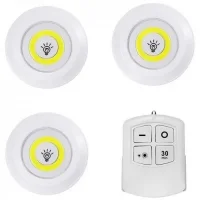 Набір із трьох LED Ламп із пультом BAILONG BL-1012 Портативні світлодіодні світильники
