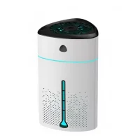 Зволожувач повітря білого кольору Fog Humidifier з Led підсвічуванням та контролем рівня води