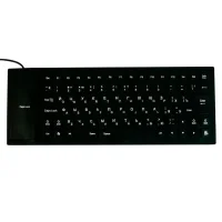 Безшумна клавіатура комп'ютера Flexible Keyboard Гумова клавіатура