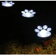 Автономний вуличний світильник у грунт на сонячній батареї Solar Paw Print Lights Світильник у формі слідів