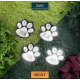 Автономний вуличний світильник у грунт на сонячній батареї Solar Paw Print Lights Світильник у формі слідів