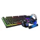 Ігровий комплект 4 в 1 з підсвічуванням RGB Gaming Мишка Навушники Клавіатура Килимок