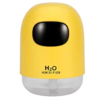 Ультразвуковий зволожувач повітря з підсвіткою 200 мл Міні-зволожувач та нічник жовтий