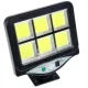 Вуличний світильник на сонячній батареї із датчиком руху Light BL BK128-6COB Автономний вуличний ліхтар із пультом